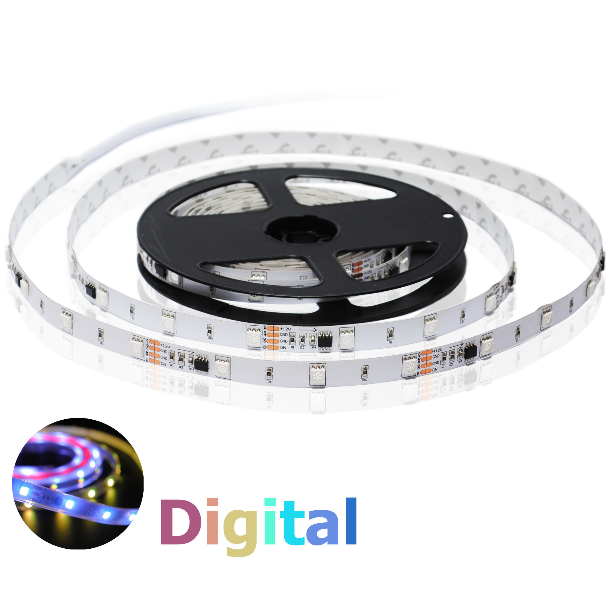 LED en Bande 30 LED/m RVB numérique - par 50cm