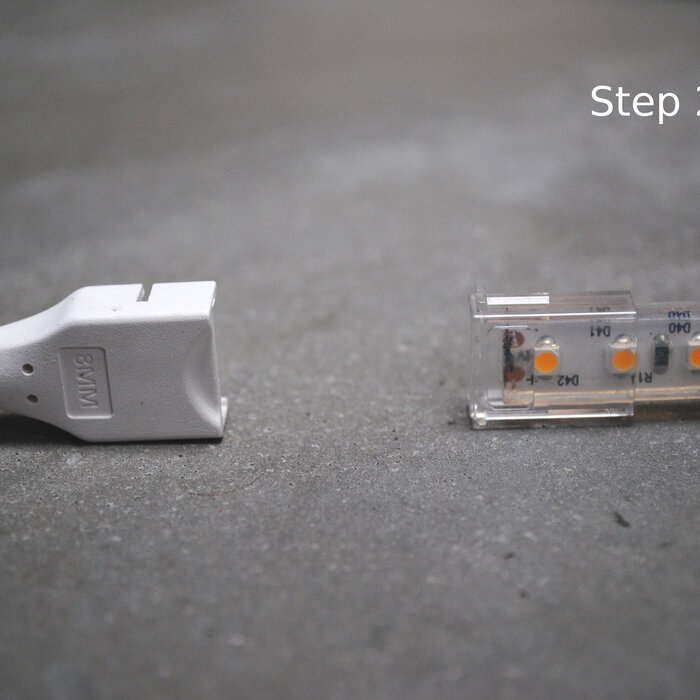 Soldeervrije connector IP67 2 pins 8mm PCB - connector met draad