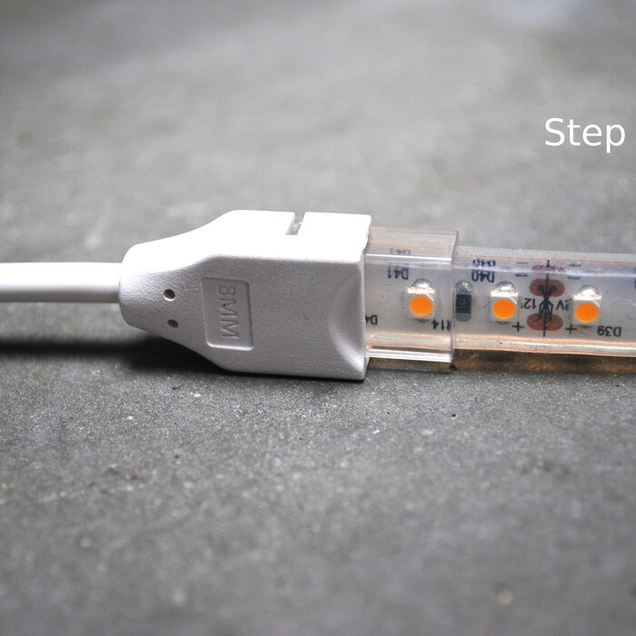 Solder-free connector IP67 2 pin 8mm PCB - connector with wire