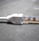 Solder-free connector IP67 2 pin 8mm PCB Strip-to-Strip with cable