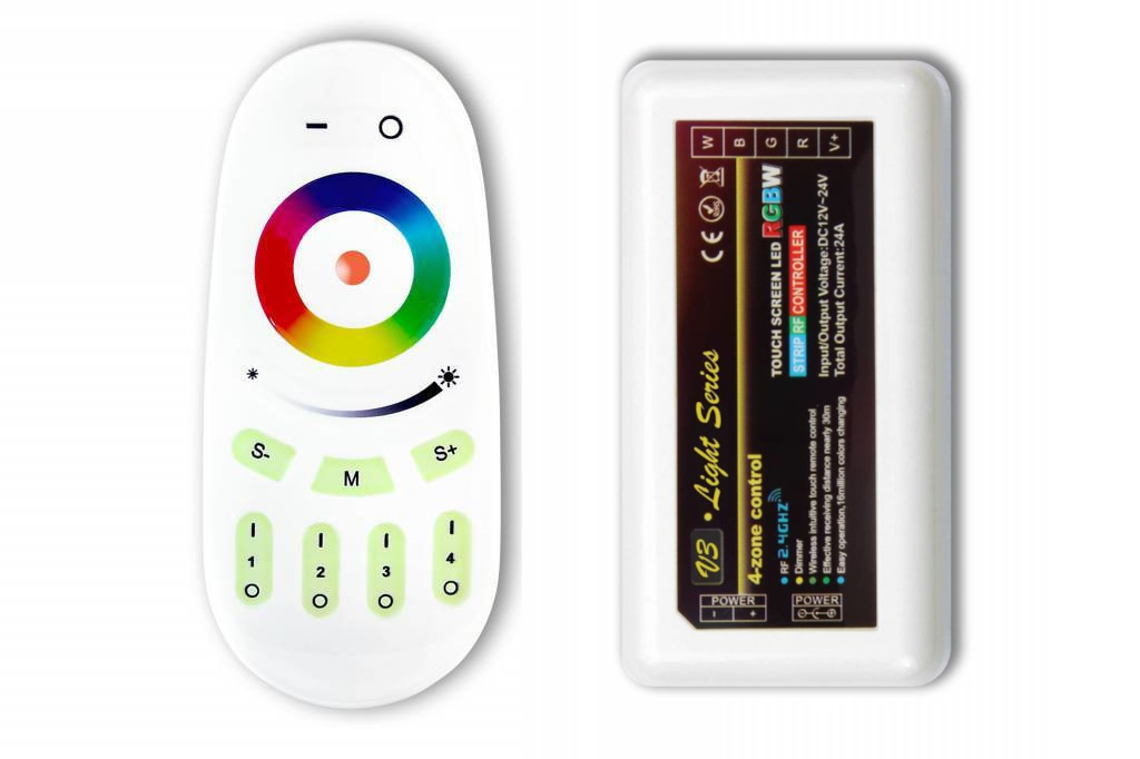 Controlador RGB(W) con mando a distancia de 4 zonas