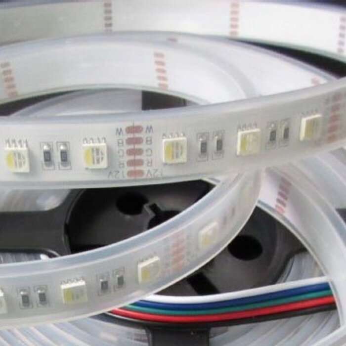 LED Strip RGB-WW 60 LED/m Single-Chip Flexible Waterproof (IP68) per 50cm