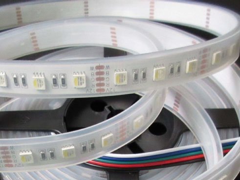 LED Strip RGB-WW 60 LED/m Single-Chip Flexible Waterproof (IP68) per 50cm