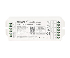 Miboxer Controller LED RGB(W)(CCT) 3 in 1 per telecomando 4 zone 20A 480W