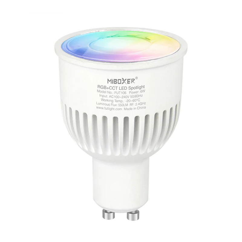 Miboxer Spot LED Milight / Miboxer GU10 6W RVB+CCT Zigbee + RF