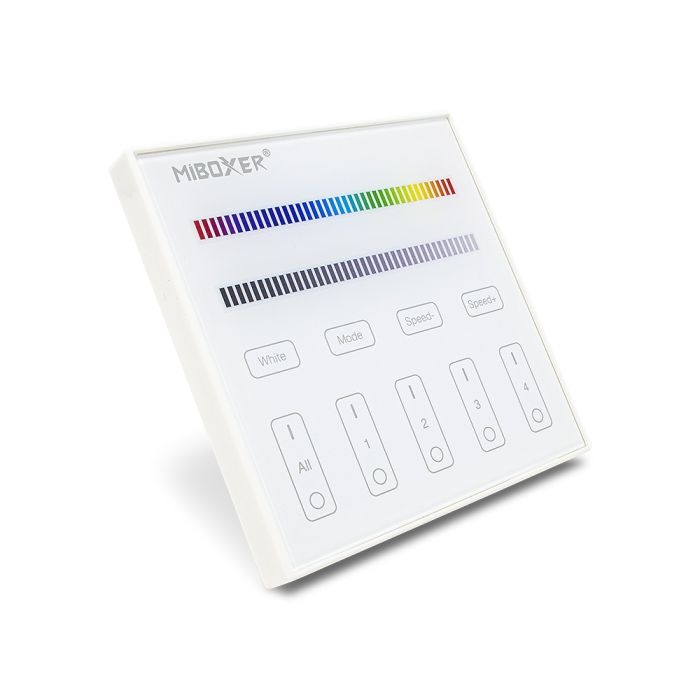 Miboxer Controlador de pared inalámbrico Miboxer T3 RGBW 4 zonas