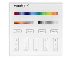Miboxer Controlador de pared inalámbrico Miboxer T4 RGBWA 4 zonas