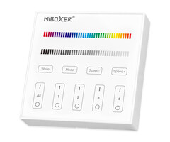 Miboxer Controlador de pared inalámbrico Miboxer B3 RGBW 4 zonas - alimentado por batería
