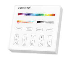 Miboxer Controller wireless da parete Miboxer B4 RGBWA 4 zone - alimentato a batteria