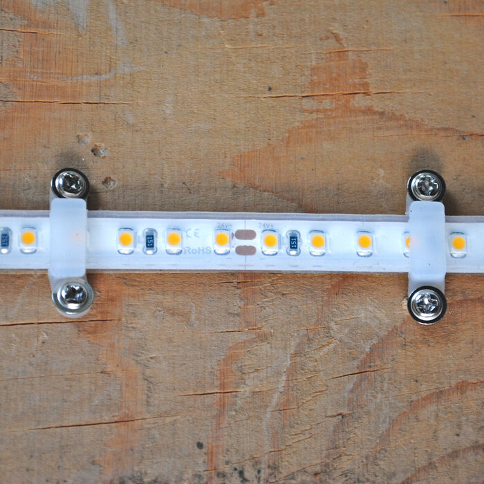 Equerre de fixation pour bande LED étanche