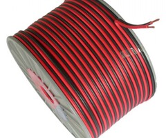 Draad (2 aderig) Rood/Zwart 50 meter