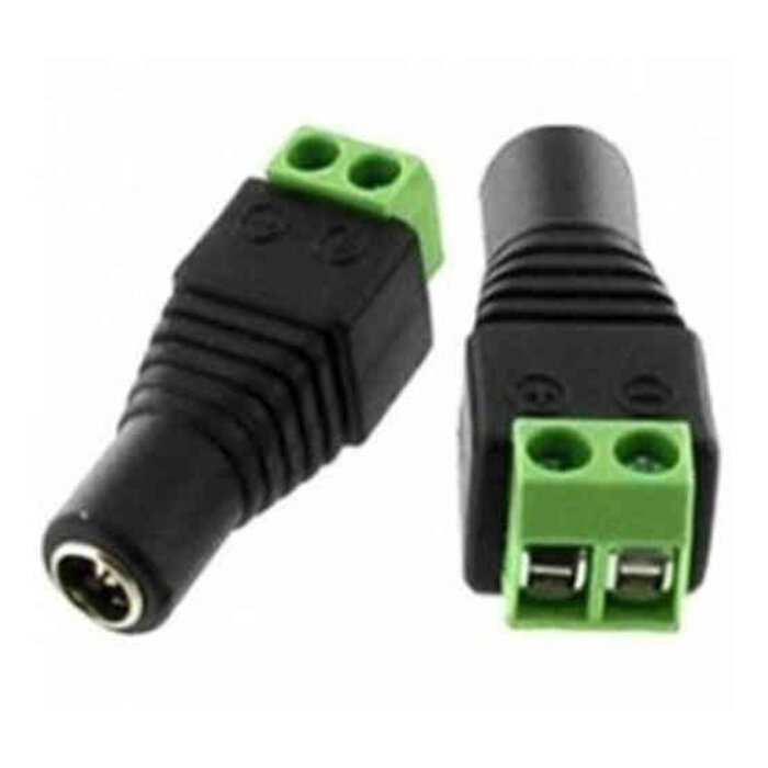 Connettore femmina DC 5,5 mm con terminali per cavo a 2 fili