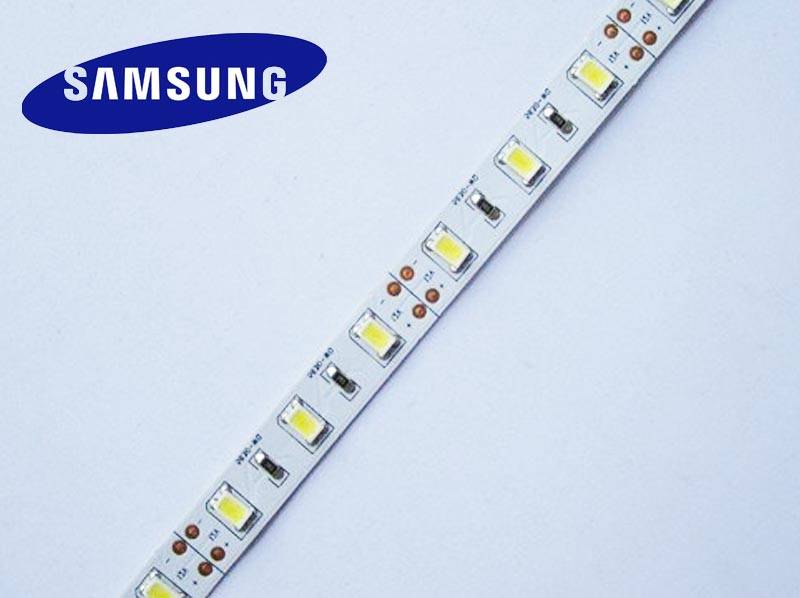 LED en bande auto-adhésive 5630 SMD 60 LED/m Blanc - par 50cm