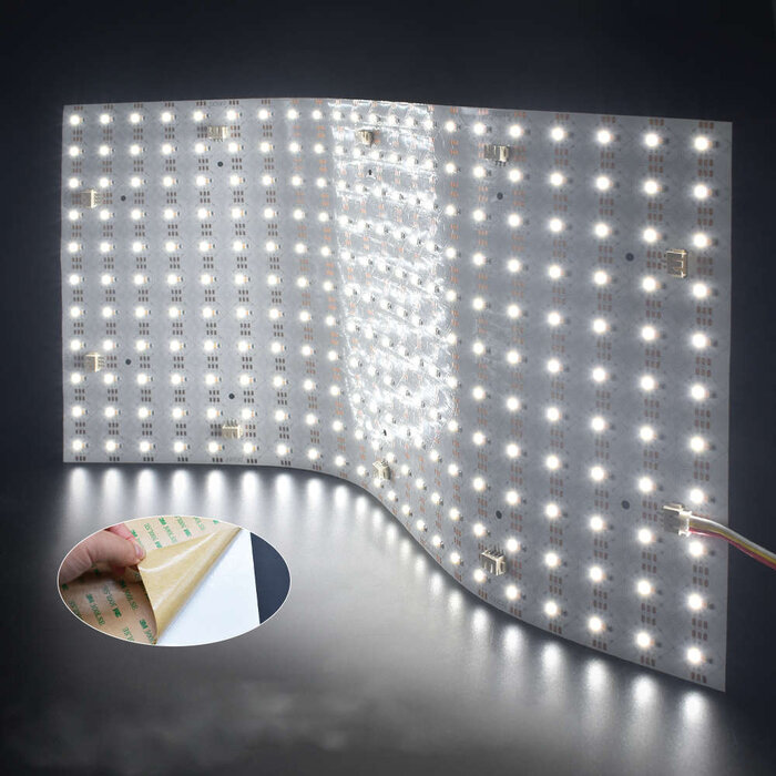 Pannello LED Flessibile Bianco Dinamico 40W 484 LED 490x245mm 24V 2700K-6500K
