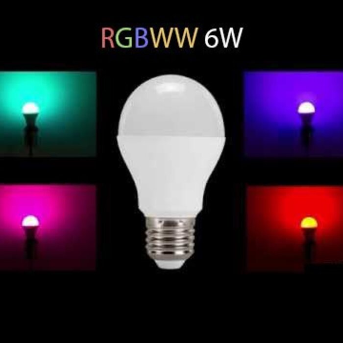 Miboxer Bombilla LED E27 WiFi RGBWW 230V 6 Vatios