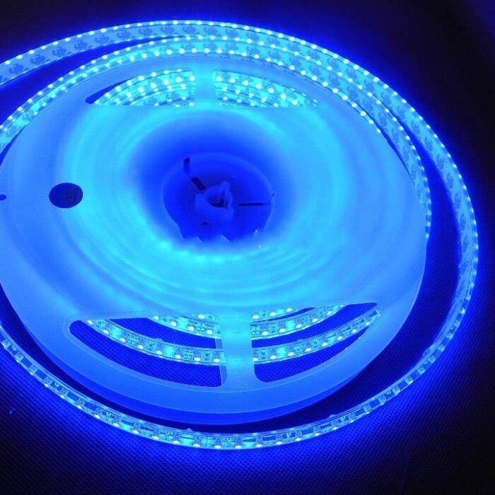 LED en bande Étanche 120 LED/m Bleue - par 50cm