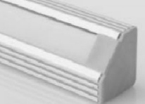 Angular aluminium profile 1 Meter - 45 Degrees