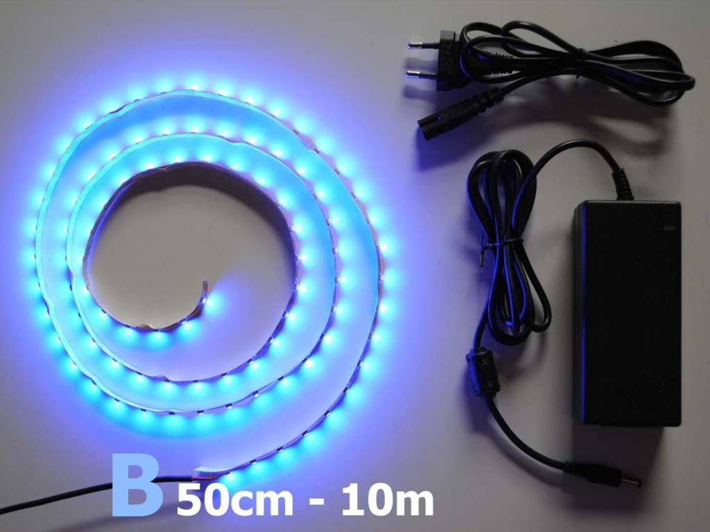 Bande LED Bleu 60 LED / m Kit