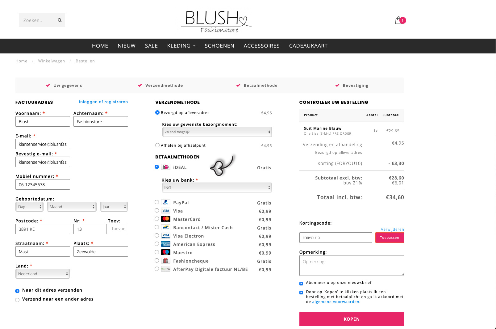 betalen - Blush