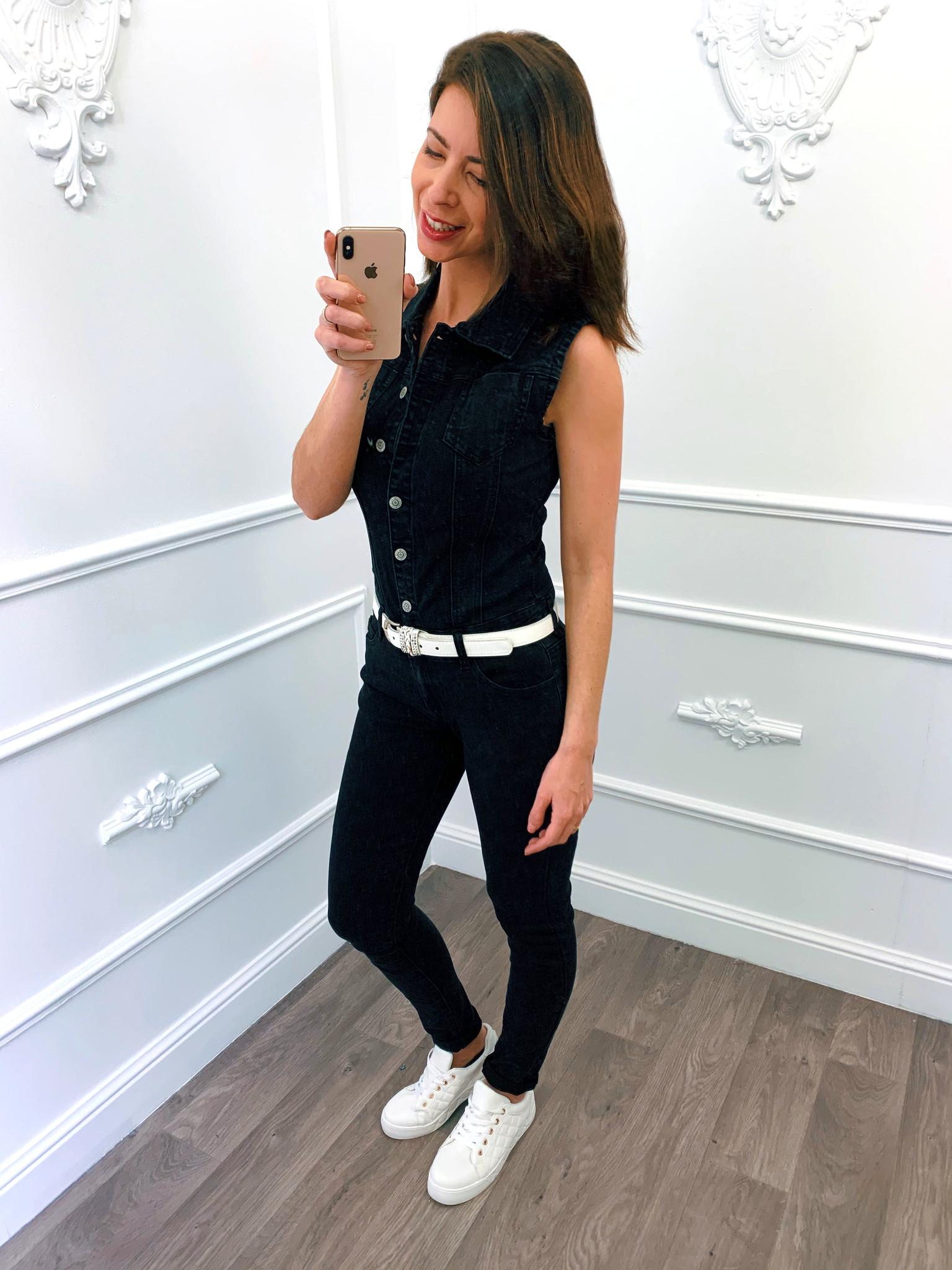 Spijker Jumpsuit Grey Blush Fashionstore