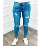 Mom Jeans Ripped Blauw