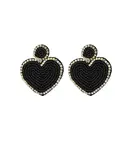 JEWEL || Earrings Heart Zwart