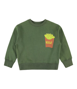 Simple Kids Simple Kids groene sweater met print