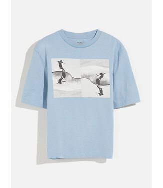 Bellerose Bellerose blauwe T-shirt met stoere print