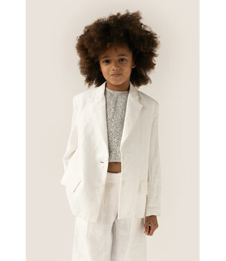 Simple Kids Simple Kids witte linnen blazer