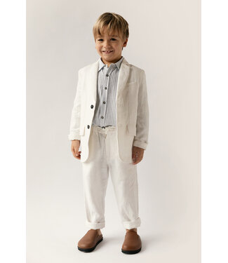 Simple Kids Simple Kids witte linnen broek