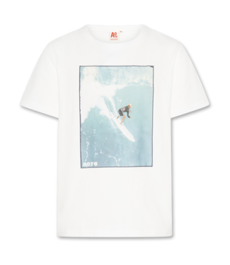 Ao76 Ao76 witte T-shirt met surfprint