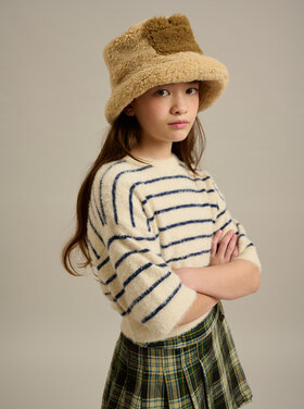 Bellerose Bellerose ecru truitje met strepen