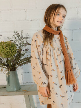 Búho Buho ecru kleedje met bloemetjesprint