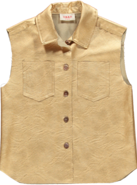 Maan Maan gouden gilet (lederlook)