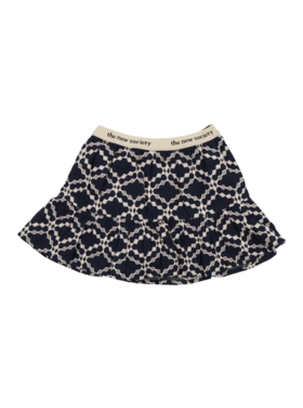 The New Society New Society 42H Rok donker blauz patroon