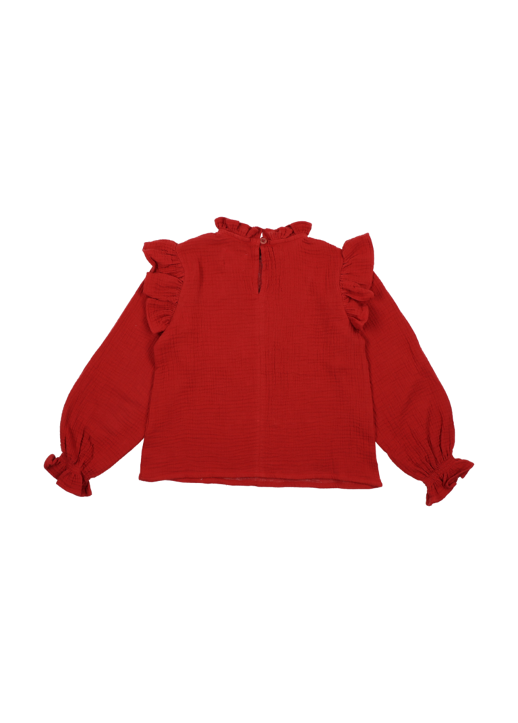 The New Society New Society 42H Glacier Blouse Ruby Dusk