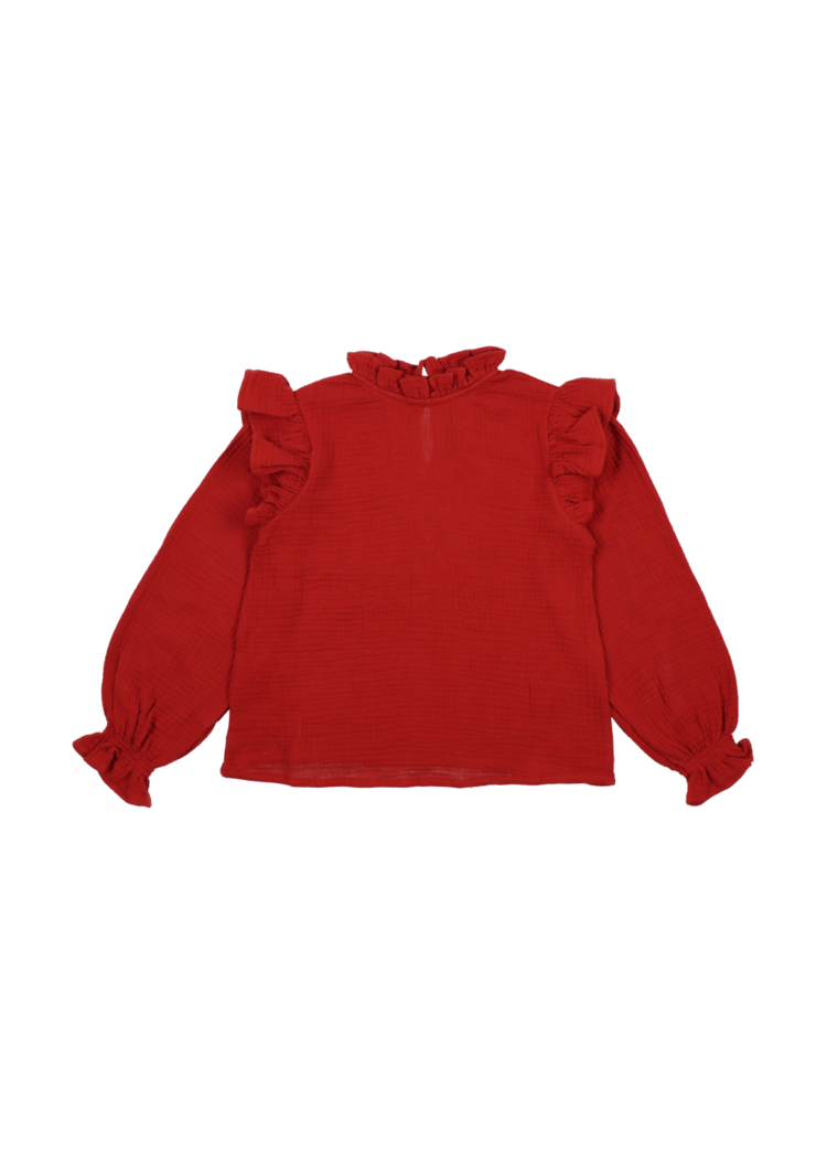 The New Society New Society 42H Glacier Blouse Ruby Dusk