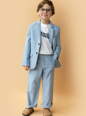Simple Kids Simple Kids blauwe broek met witte streep
