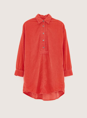 Bellerose Bellerose rood ribfluwelen jurkje