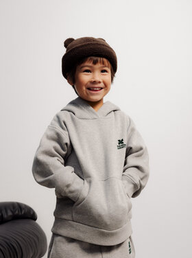 The New Society NEW SOCIETY 62H  HOODIE MID GREY MELANGE