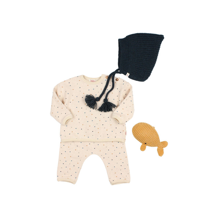 Búho Buho 62H 5313 SOFT STARS SWEATSHIRT NATURAL