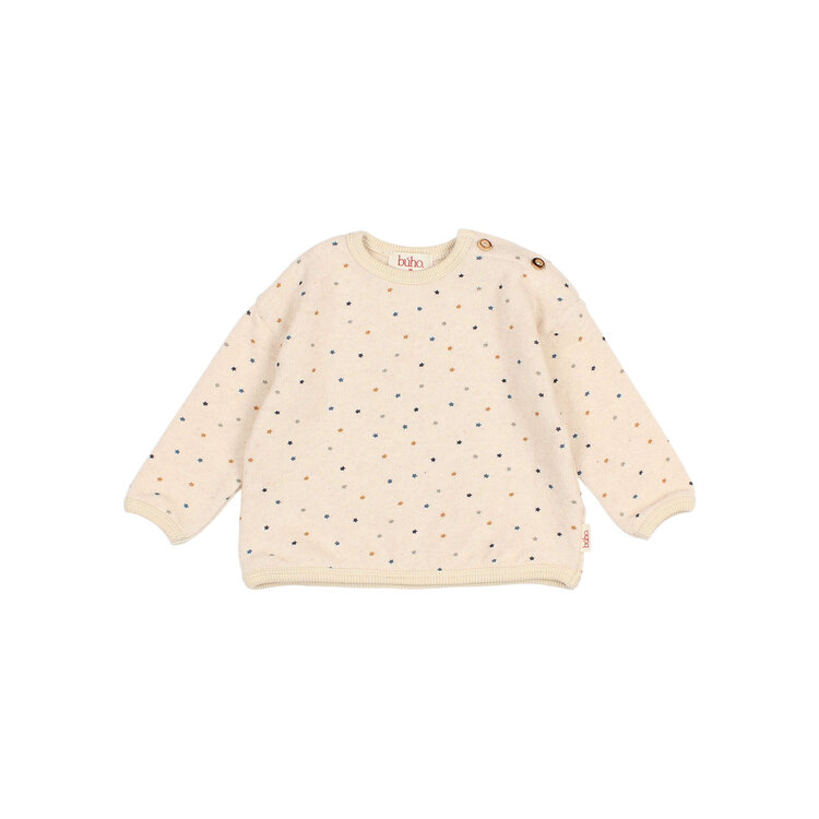 Búho Buho 62H 5313 SOFT STARS SWEATSHIRT NATURAL