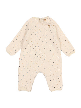 Búho Buho 62H 5315 SOFT STARS JUMPSUIT NATURAL