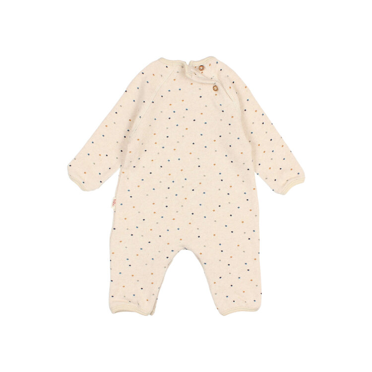 Búho Buho 62H 5315 SOFT STARS JUMPSUIT NATURAL
