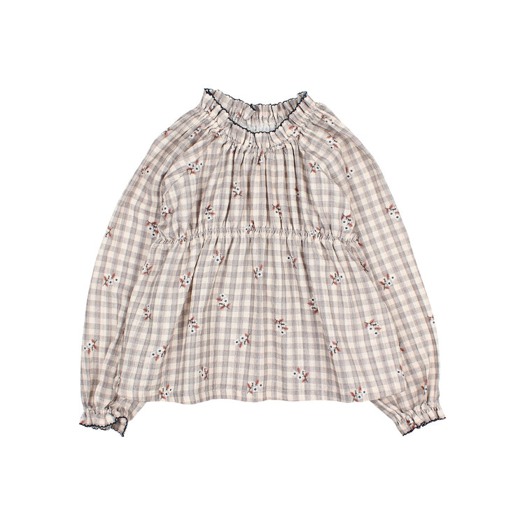 Búho Buho 62H 5453 VICHY BLOUSE GREY