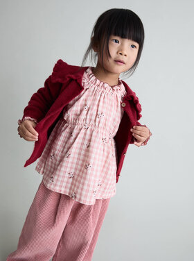 Búho Buho 62H 5453 VICHY BLOUSE PEONY