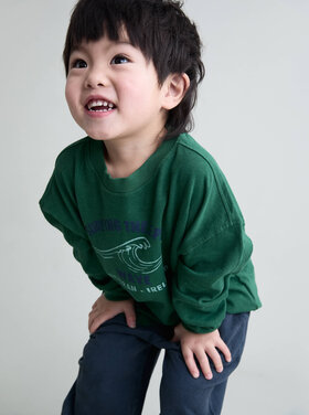 Búho Buho 62H 5481 WAVE T-SHIRT FOREST GREEN