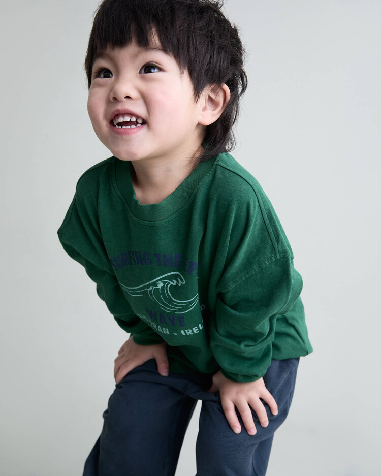 Búho Buho 62H 5481 WAVE T-SHIRT FOREST GREEN