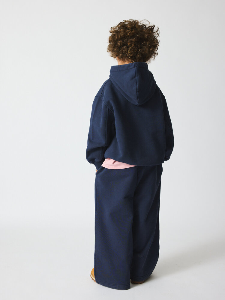 brunobruno Brunobruno 62H NICOLAJ EMBR HOODIE INDIGO BLUE