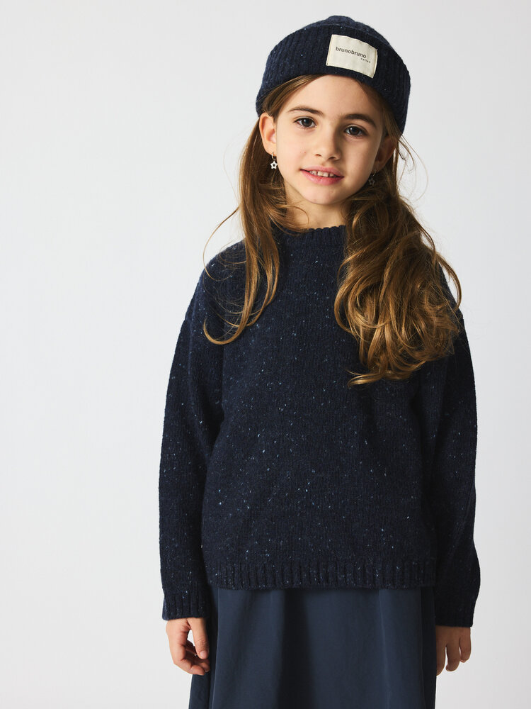 brunobruno Brunobruno 62H JUDE SWEATER INDIGO BLUE